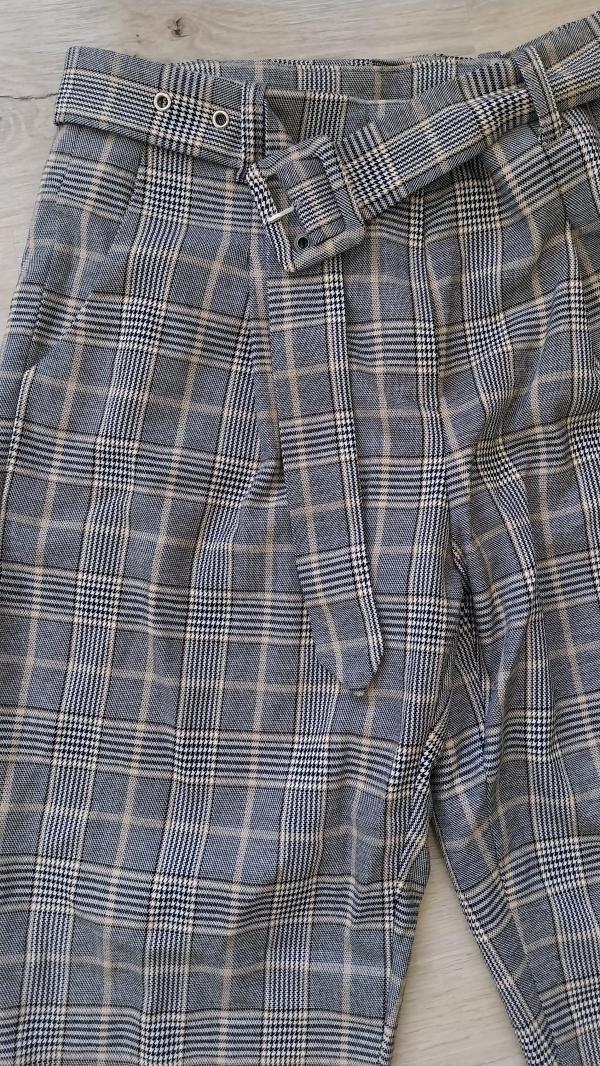 Pantaloni Koton EU 36 | Multicolor, Lungi, Talie înaltă, Relaxed fit, Eleganți Stofă, Carouri - Image 6