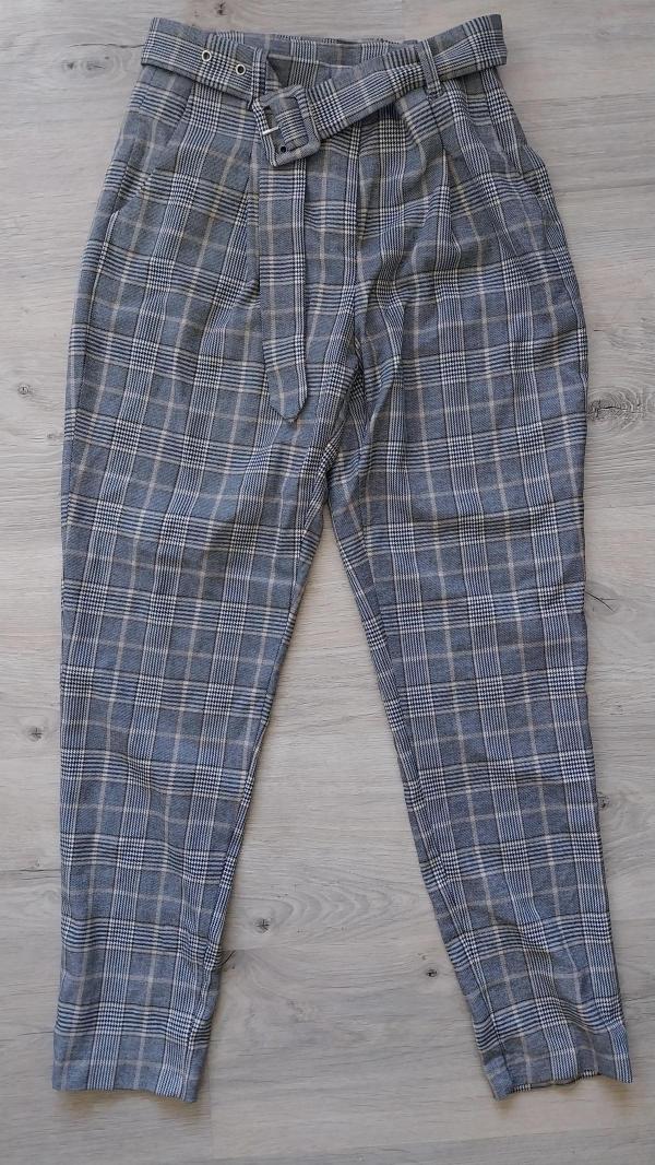 Pantaloni Koton EU 36 | Multicolor, Lungi, Talie înaltă, Relaxed fit, Eleganți Stofă, Carouri - Image 2