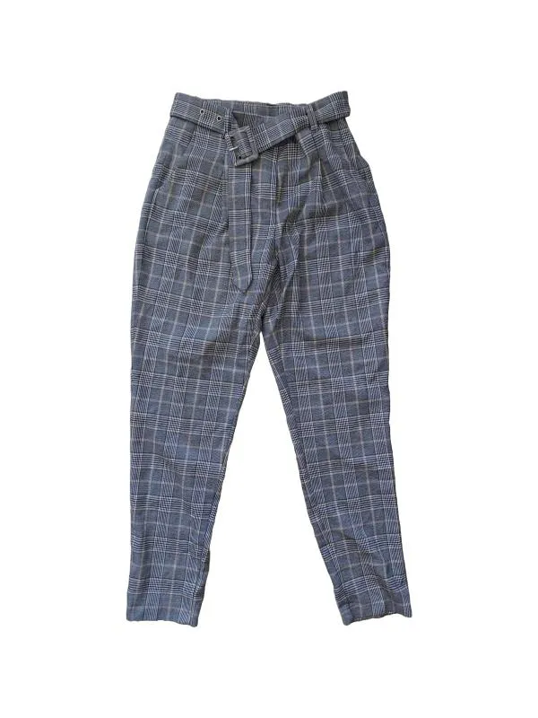Pantaloni Koton EU 36 | Multicolor, Lungi, Talie înaltă, Relaxed fit, Eleganți Stofă, Carouri