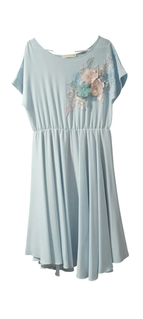 Rochie de ocazie Starshiners EU 44 | Bleu, Maxi, Mânecă scurtă, Broderie, Poliester - Image 2