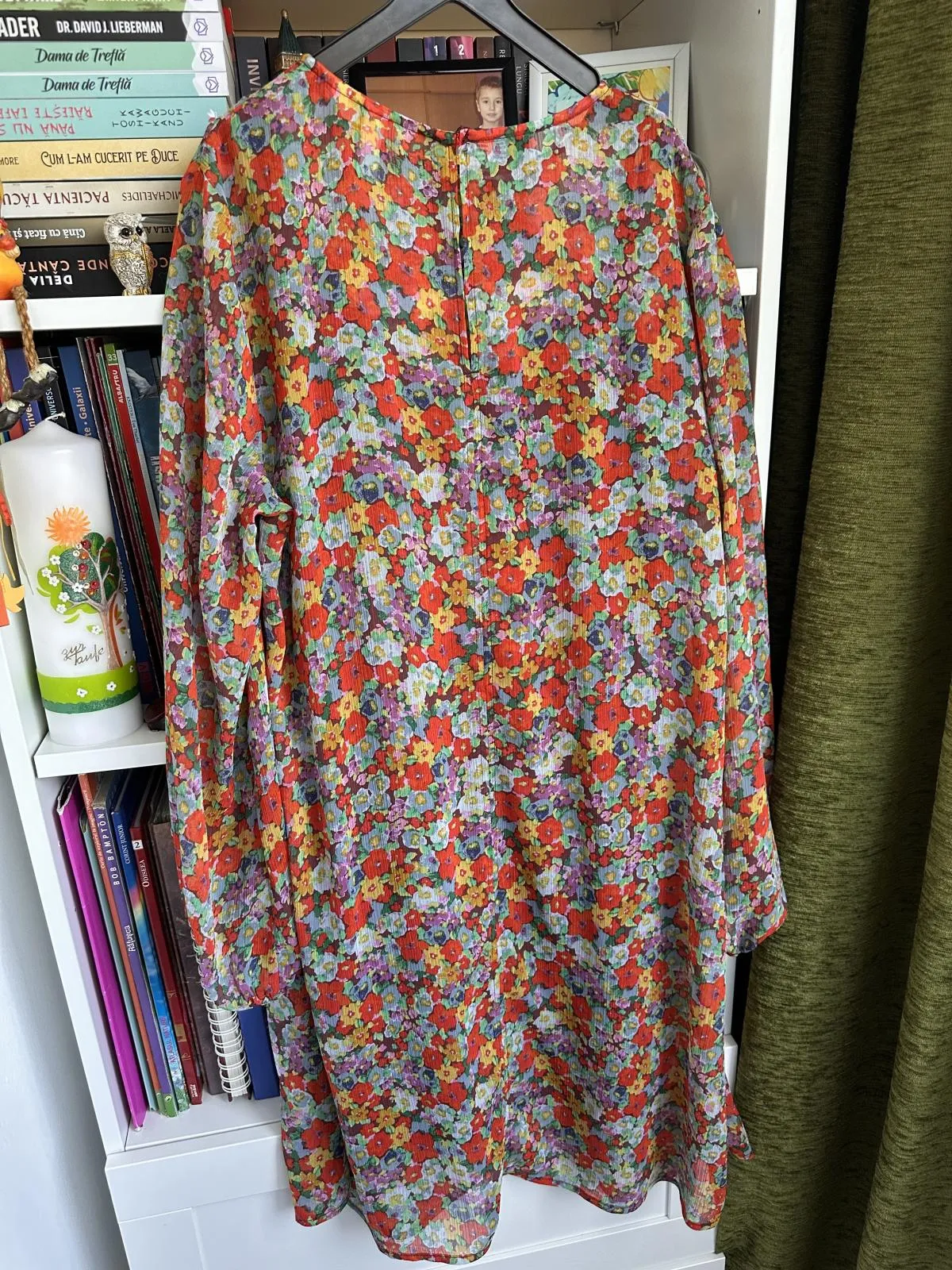 Rochie de vară H&M EU 36 | Multicolor, Maxi, Mânecă lungă, Floral & Tropical, Poliester - Image 2