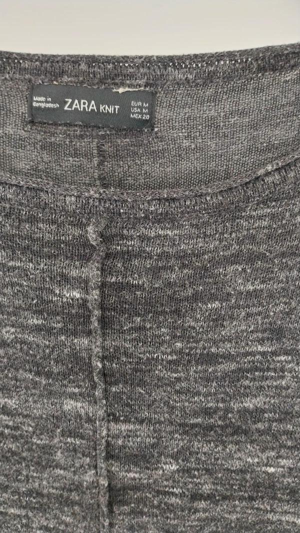 Tunică Zara EU 38 | Gri, Normal, Mânecă lungă, Design asimetric - Image 8