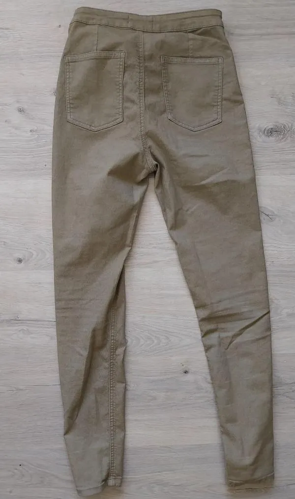 Pantaloni Sinsay EU 38 | Khaki, Lungi, Talie înaltă, Skinny fit - Image 7