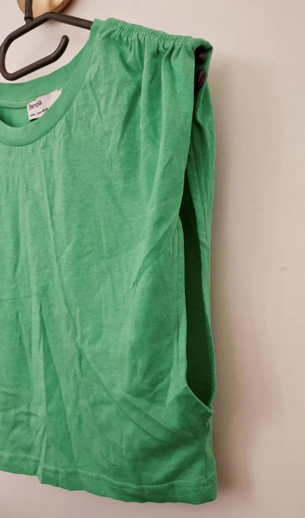Top cropped Bershka M | Verde lime, Cropped (Scurt) - Image 4