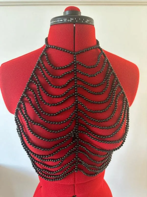 Top cropped Marebe S-M | Negru, Cropped (Scurt), Fără mâneci - Image 2