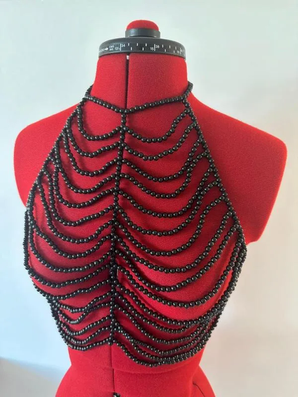 Top cropped Marebe S-M | Negru, Cropped (Scurt), Fără mâneci - Image 4