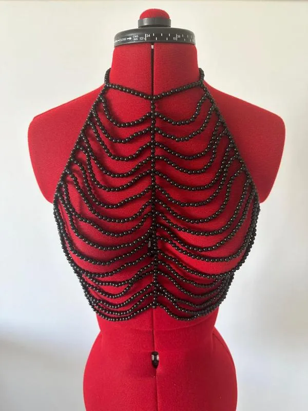 Top cropped Marebe S-M | Negru, Cropped (Scurt), Fără mâneci - Image 5