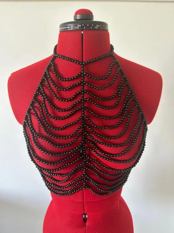 Top cropped Marebe S-M | Negru, Cropped (Scurt), Fără mâneci - Image 7
