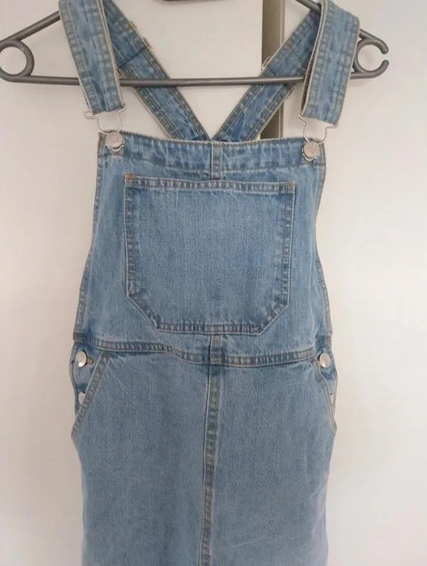 Salopetă Bershka XXS | Bleu, Bretele subțiri, Denim - Image 4