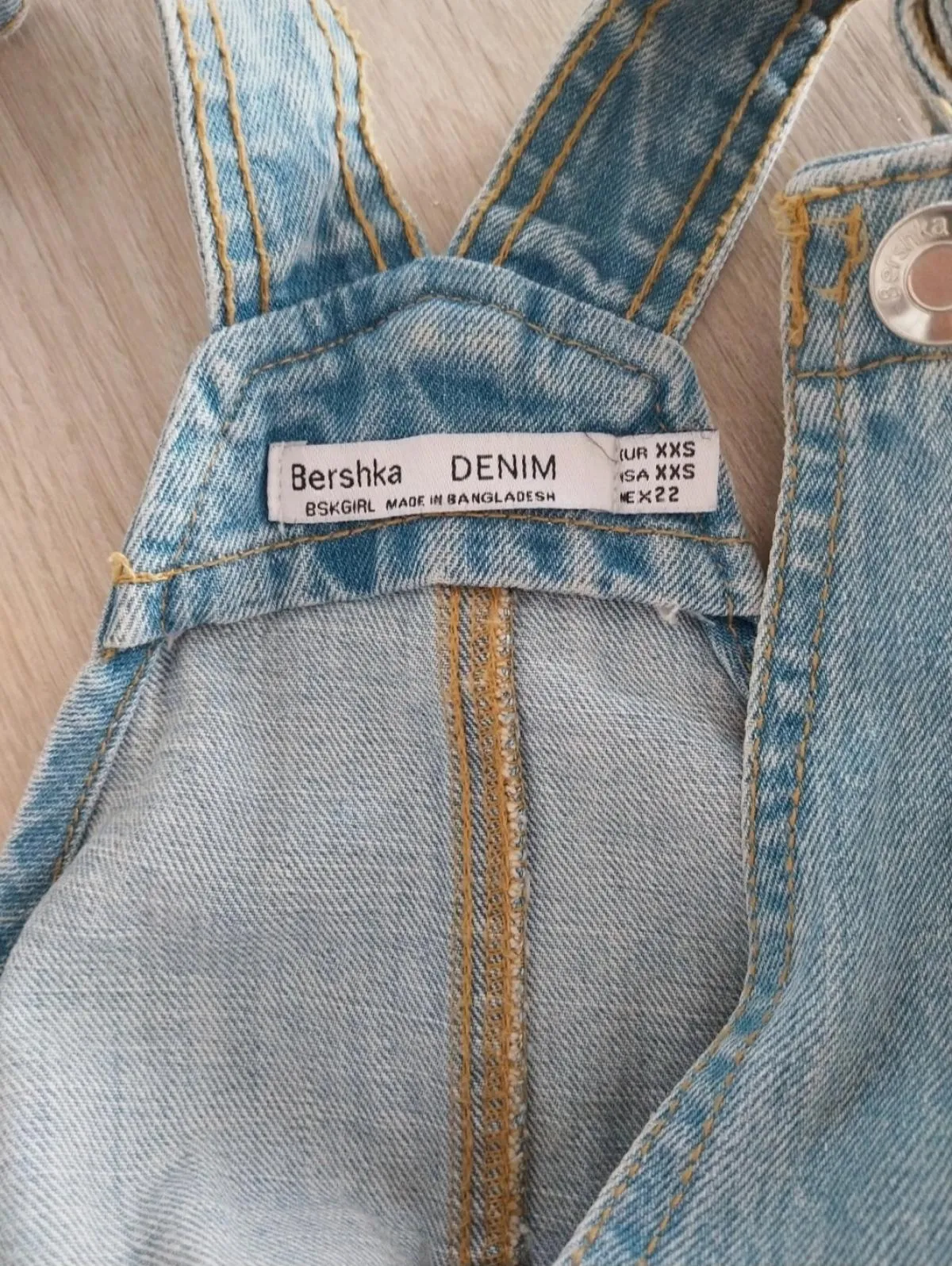 Salopetă Bershka XXS | Bleu, Bretele subțiri, Denim - Image 5