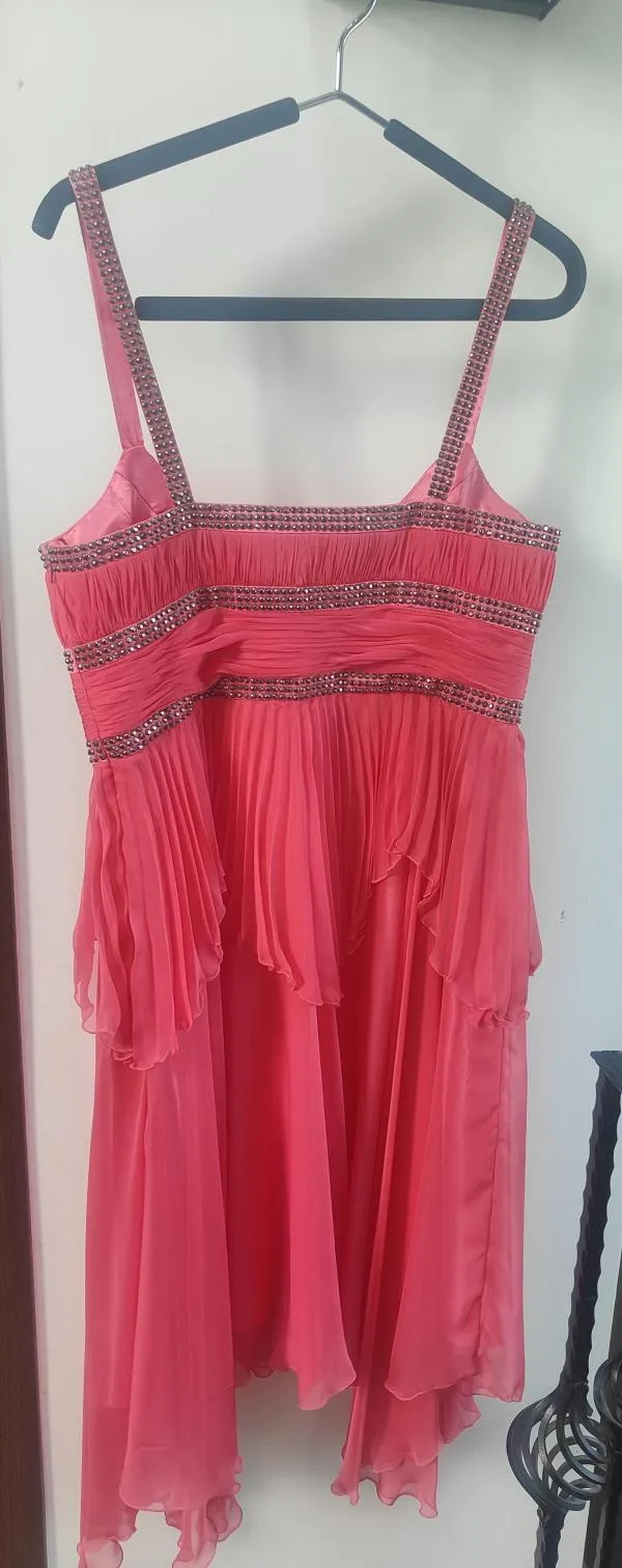 Rochie de seară Guy Laroche EU 42 | Roz, Midi, Bretele subțiri - Image 3
