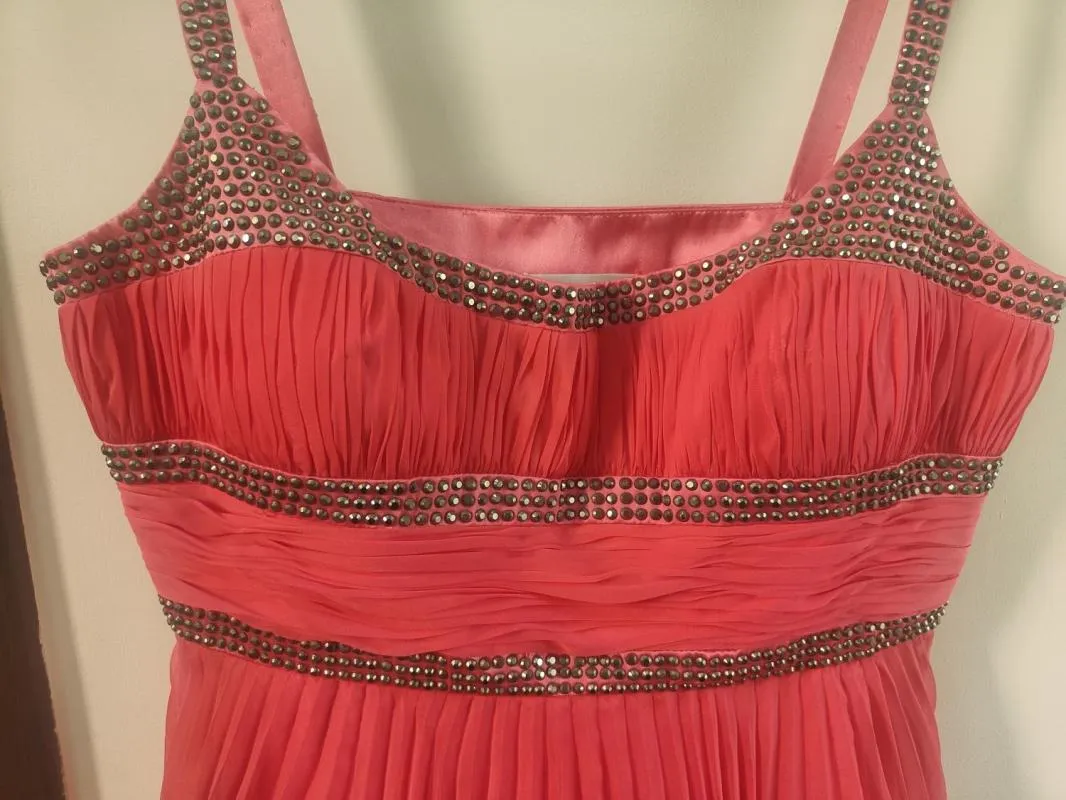 Rochie de seară Guy Laroche EU 42 | Roz, Midi, Bretele subțiri - Image 4