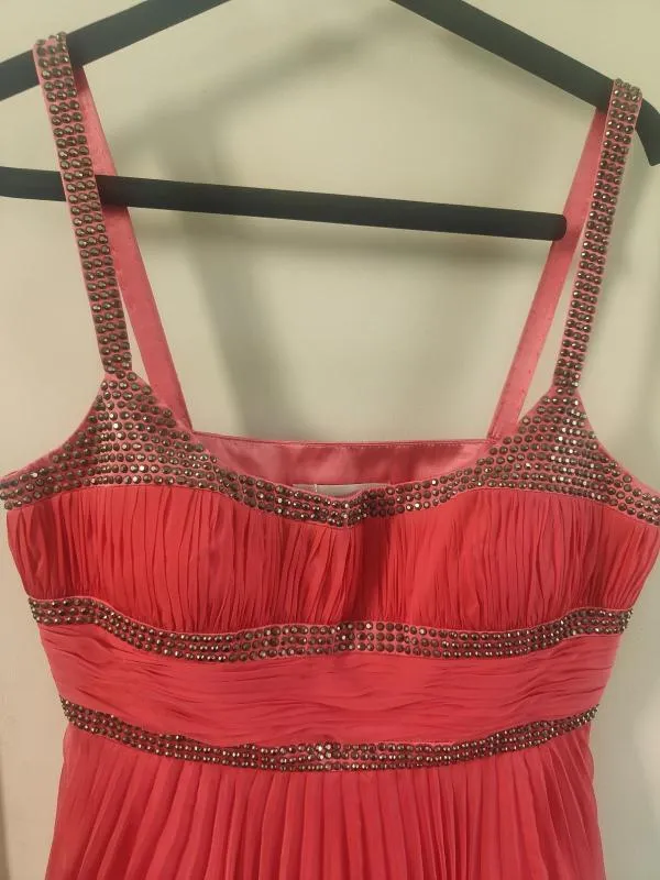 Rochie de seară Guy Laroche EU 42 | Roz, Midi, Bretele subțiri - Image 5