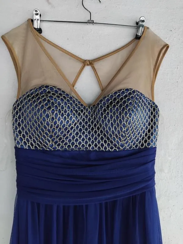 Rochie de ocazie Shein EU 38 | Albastru, Midi, Pe un umăr - Image 3