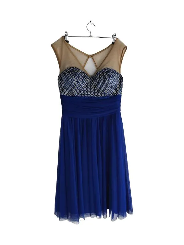 Rochie de ocazie Shein EU 38 | Albastru, Midi, Pe un umăr