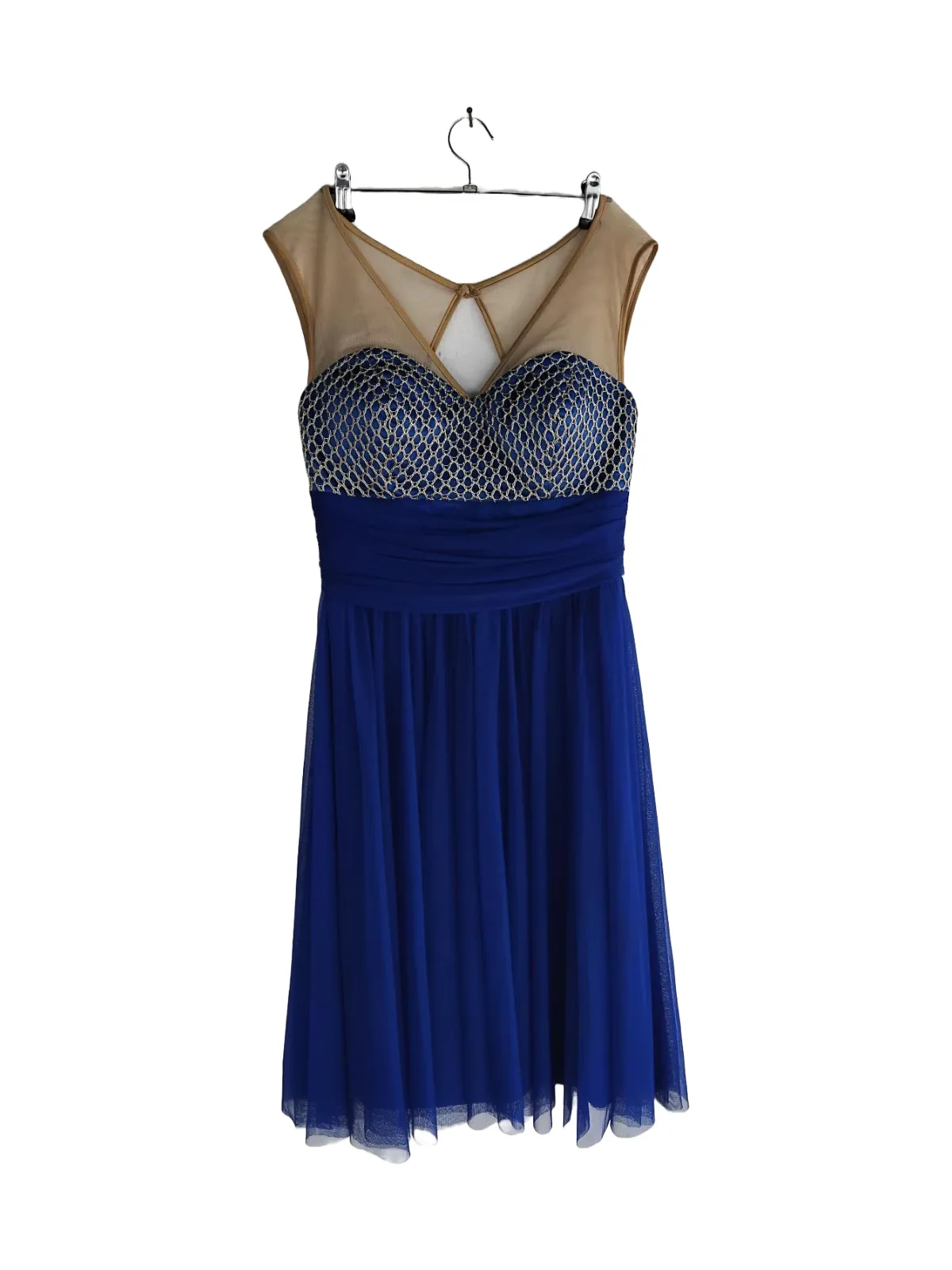 Rochie de ocazie Shein EU 38 | Albastru, Midi, Pe un umăr