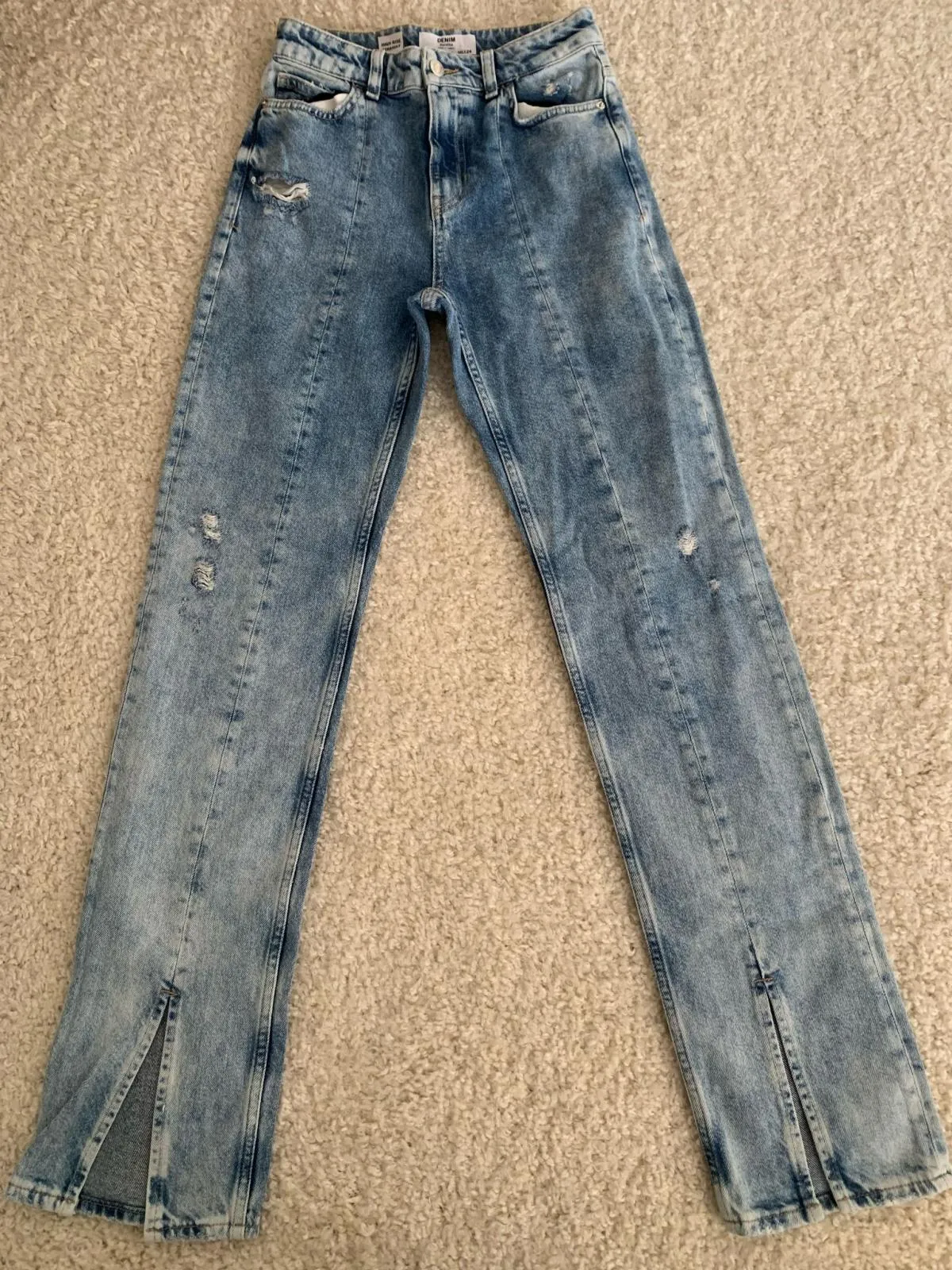 Blugi Bershka EU 34 | Albastru, Lungi, Talie înaltă, Regular (Standard) fit, Denim - Image 2