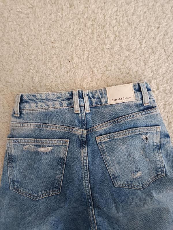 Blugi Bershka EU 34 | Albastru, Lungi, Talie înaltă, Regular (Standard) fit, Denim - Image 5