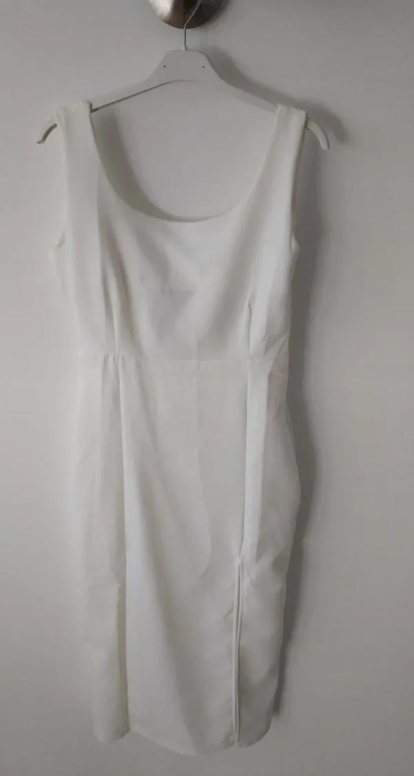 Rochie casual Madmext S | Alb, Midi - Image 7