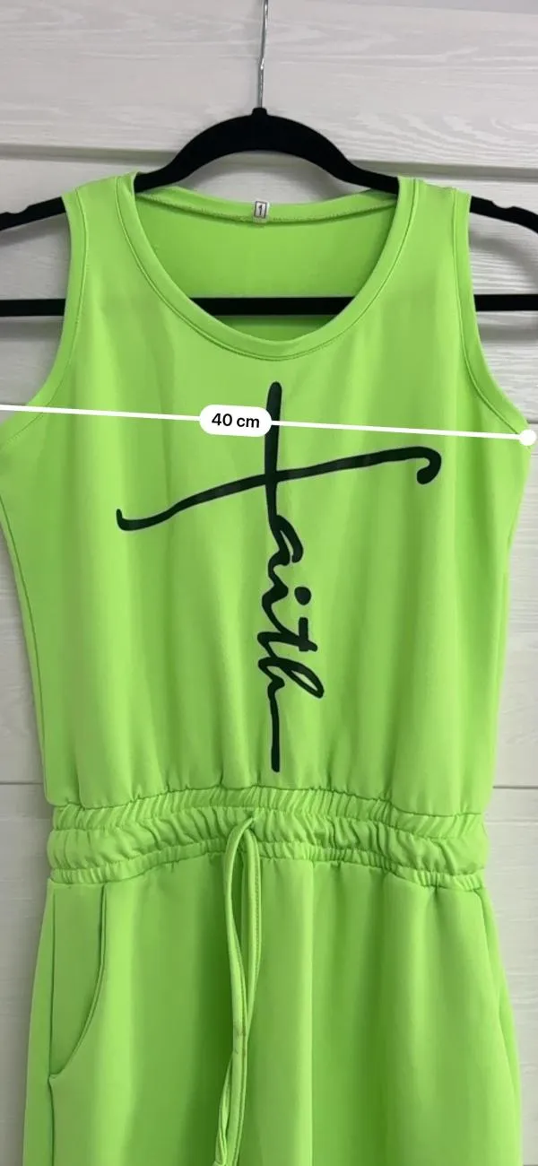 Rochie mulată NO BRAND EU 36 | Verde lime, Midi, Fără mâneci, Logo, Cu decupaje, Poliester - Image 5
