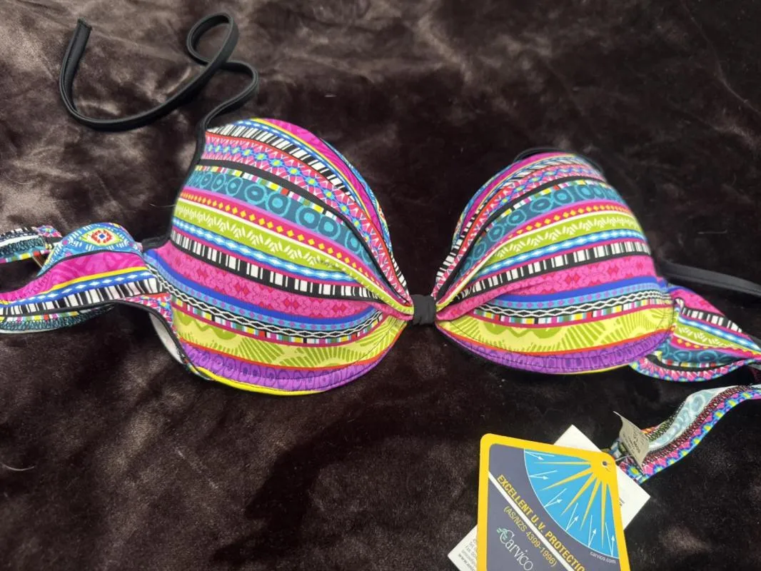 Sutien bikini UNICONF EU 38 | Multicolor, Abstract & Color Block, Poliamidă - Image 2