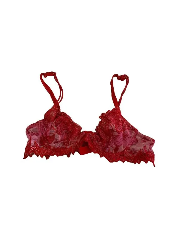 Sutien Les Dessous D'Eve | Roșu, Floral & Tropical, Broderie