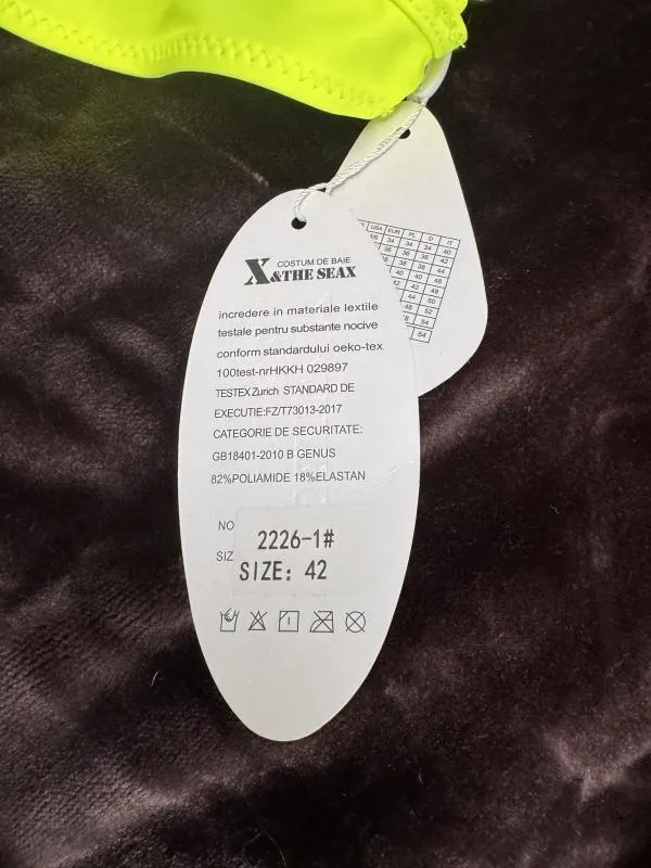 Sutien bikini X & THE SEAX EU 36 | Galben, Poliamidă - Image 3