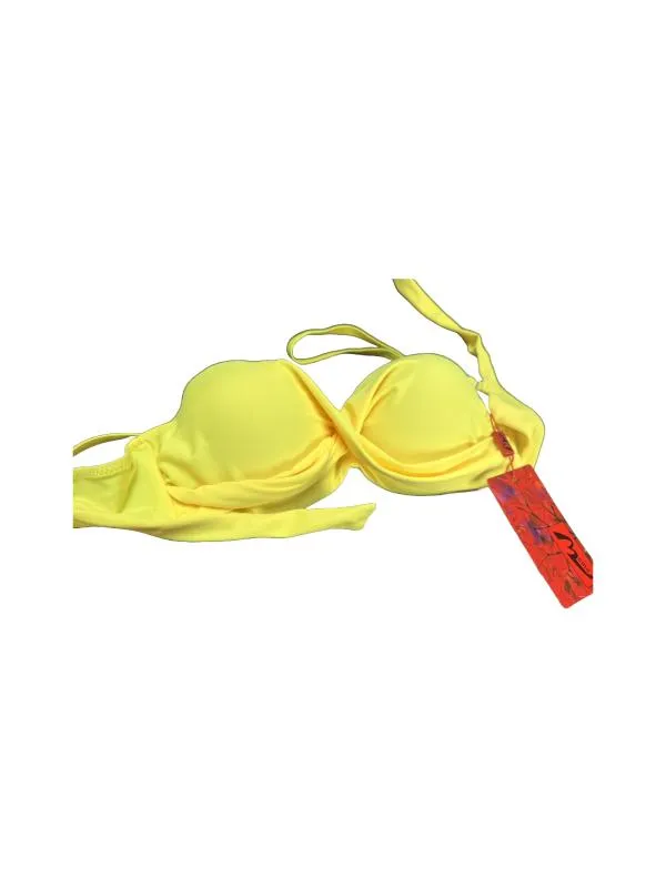 Sutien bikini MEINA EU 36 | Galben, Design petrecut, Poliamidă