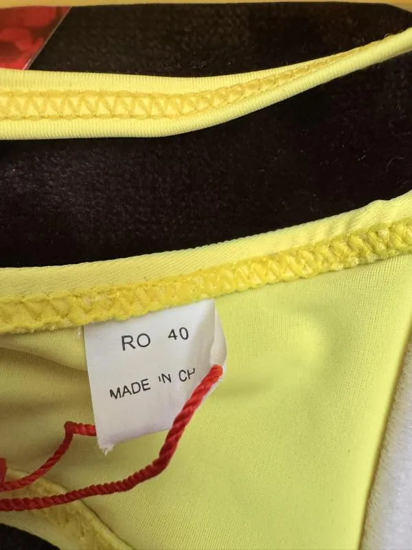 Sutien bikini MEINA EU 36 | Galben, Design petrecut, Poliamidă - Image 5