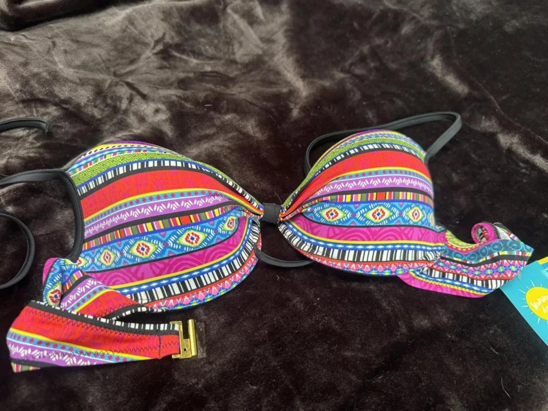 Sutien bikini UNICONF EU 38 | Multicolor, Abstract & Color Block, Poliamidă - Image 2