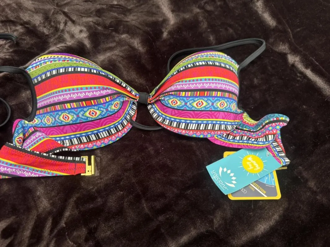 Sutien bikini UNICONF EU 38 | Multicolor, Abstract & Color Block, Poliamidă - Image 3