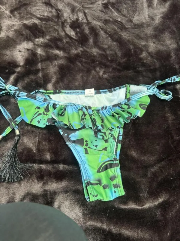 Slip bikini NO BRAND EU 38 | Multicolor, Floral & Tropical, Volane, Poliamidă - Image 2