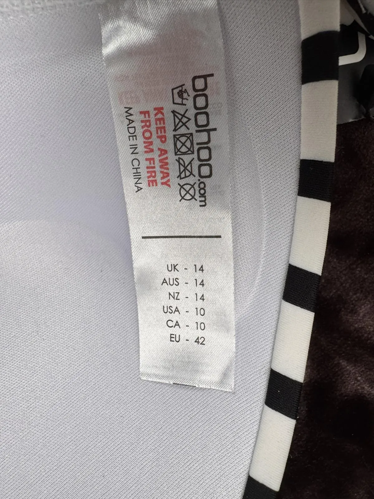 Sutien bikini Boohoo EU 42 | Alb, Dungi, Pliuri, Poliamidă - Image 6