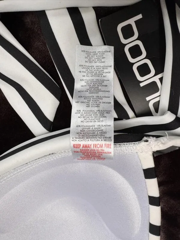 Sutien bikini Boohoo EU 42 | Alb, Dungi, Pliuri, Poliamidă - Image 7