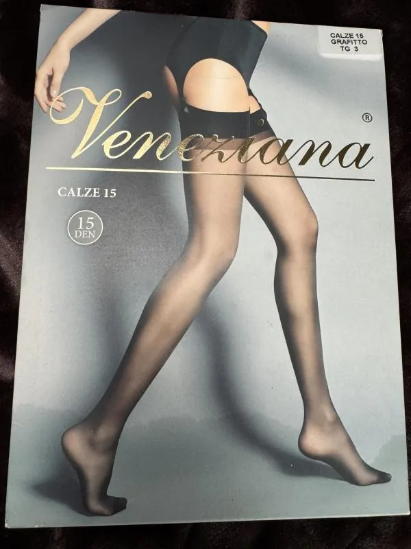 Ciorapi VENEZIANA EU 38 | Gri, Nailon