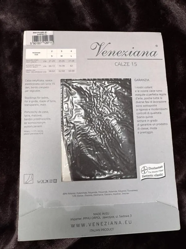 Ciorapi VENEZIANA EU 38 | Gri, Nailon - Image 3