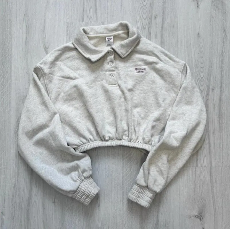 Pulover Reebok S | Bej, Cropped (Scurt), Mânecă lungă, Regular fit - Image 2