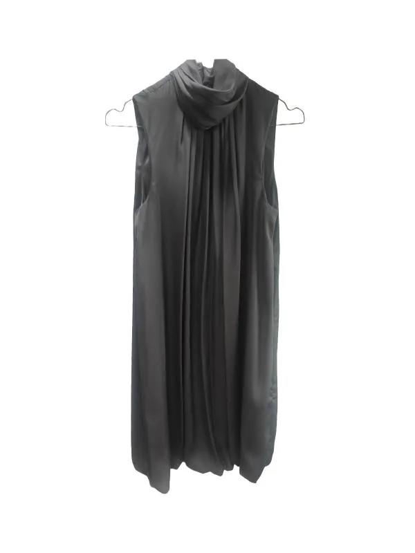Rochie de seară Zara S | Gri, Mini, Fără mâneci, Satinat