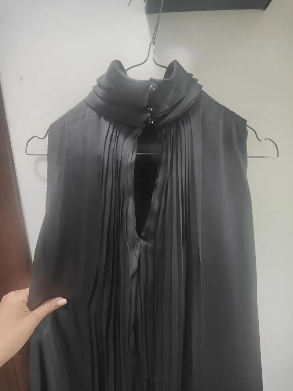 Rochie de seară Zara S | Gri, Mini, Fără mâneci, Satinat - Image 4
