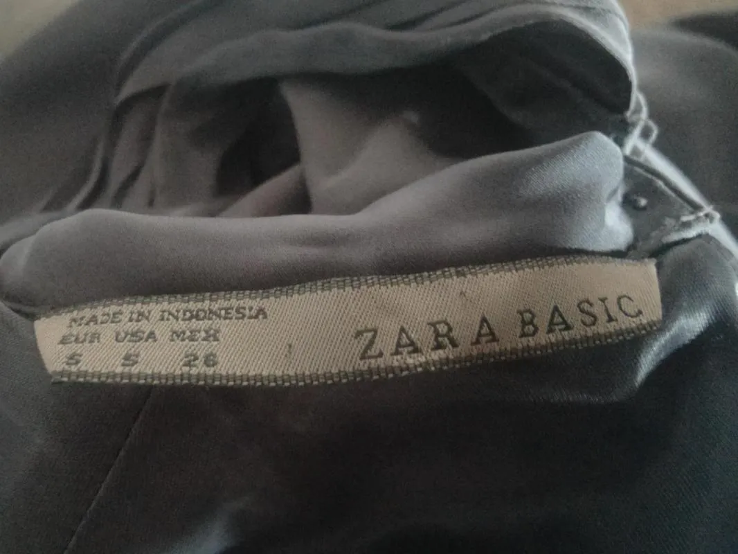 Rochie de seară Zara S | Gri, Mini, Fără mâneci, Satinat - Image 6