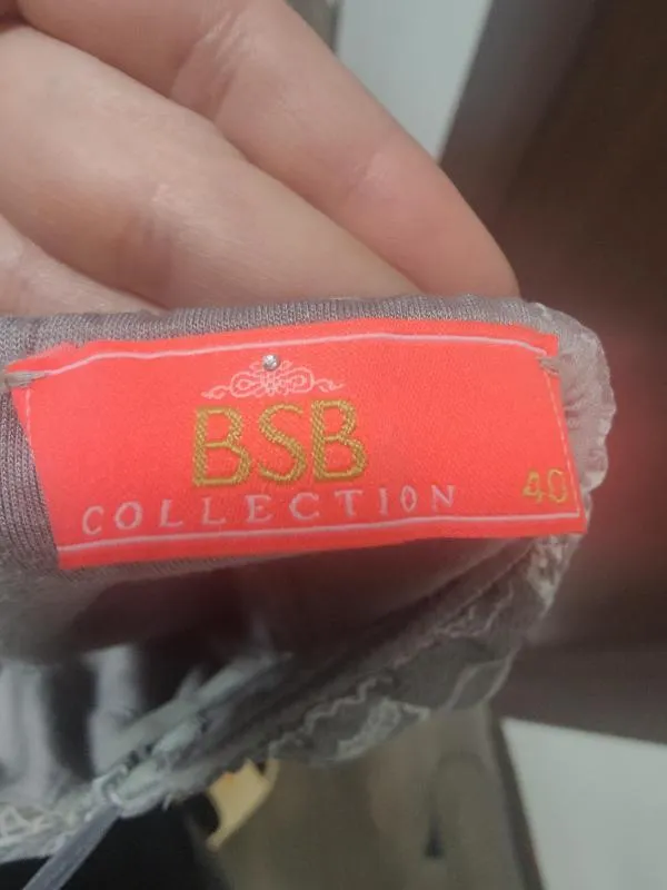 Rochie de seară Bsb Collection EU 40 | Gri, Mini, Bretele după gât - Image 8