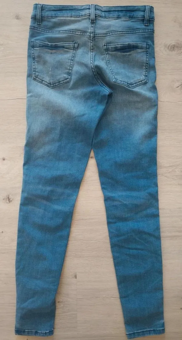 Blugi FB Sister EU 36 | Albastru, Lungi, Talie medie, Skinny fit, Cu decupaje - Image 7