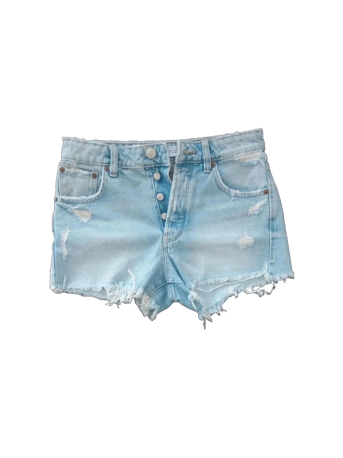 Blugi Zara EU 34 | Albastru, Scurți, Talie medie, Relaxed fit