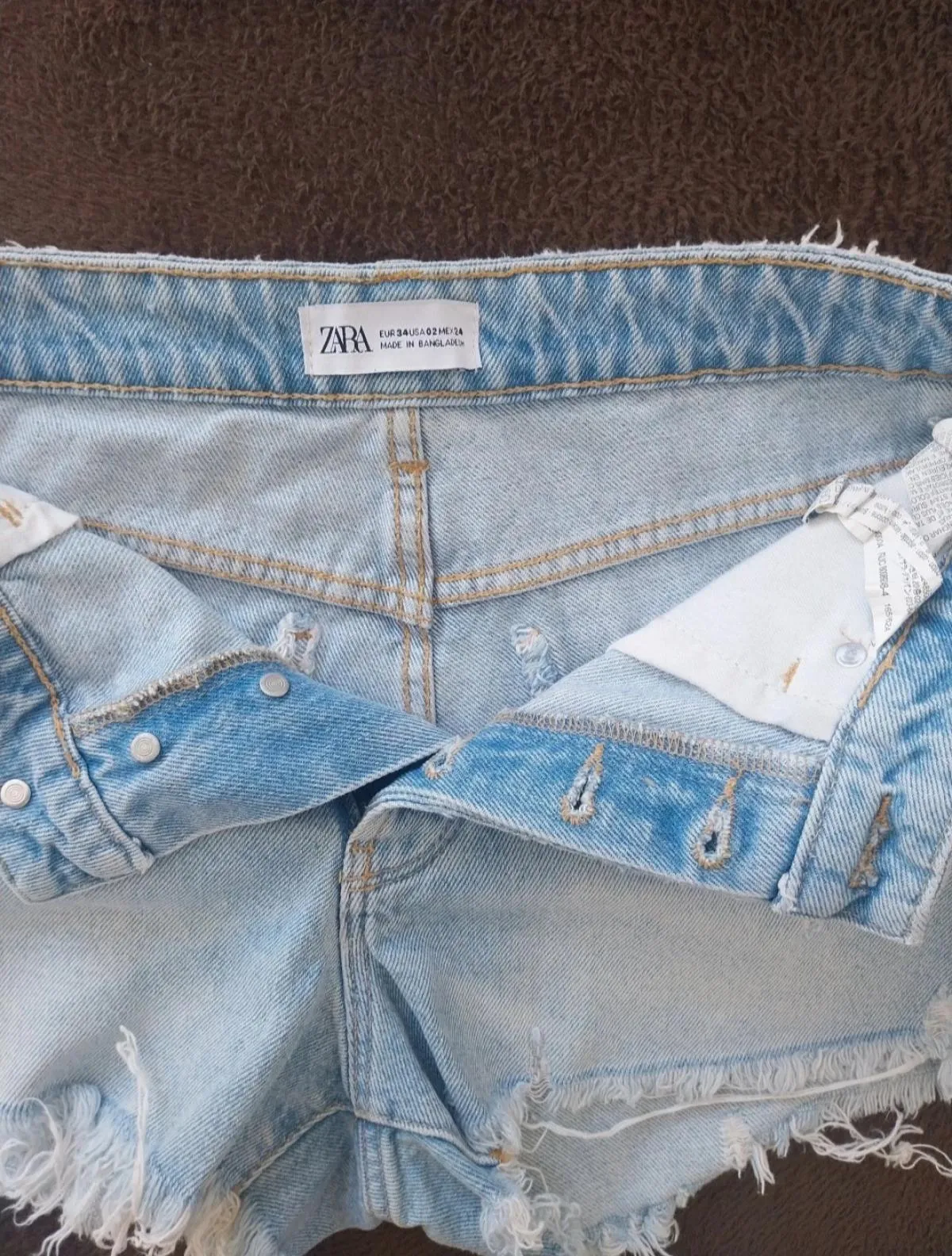 Blugi Zara EU 34 | Albastru, Scurți, Talie medie, Relaxed fit - Image 5