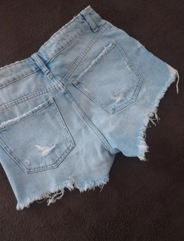 Blugi Zara EU 34 | Albastru, Scurți, Talie medie, Relaxed fit - Image 6