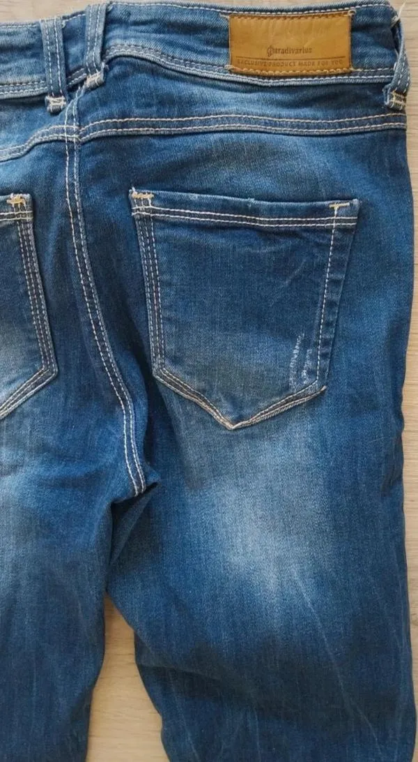 Blugi Stradivarius EU 34 | Bleumarin, Lungi, Talie joasă, Skinny fit - Image 4