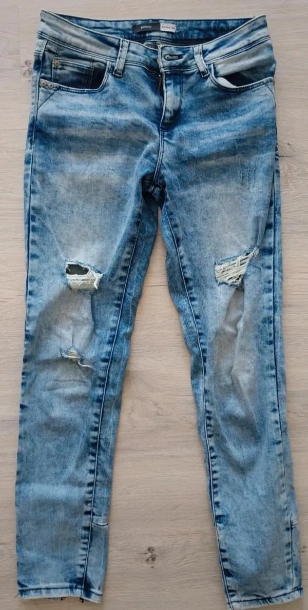 Blugi Sinsay EU 36 | Albastru, Lungi, Talie joasă, Skinny fit - Image 2