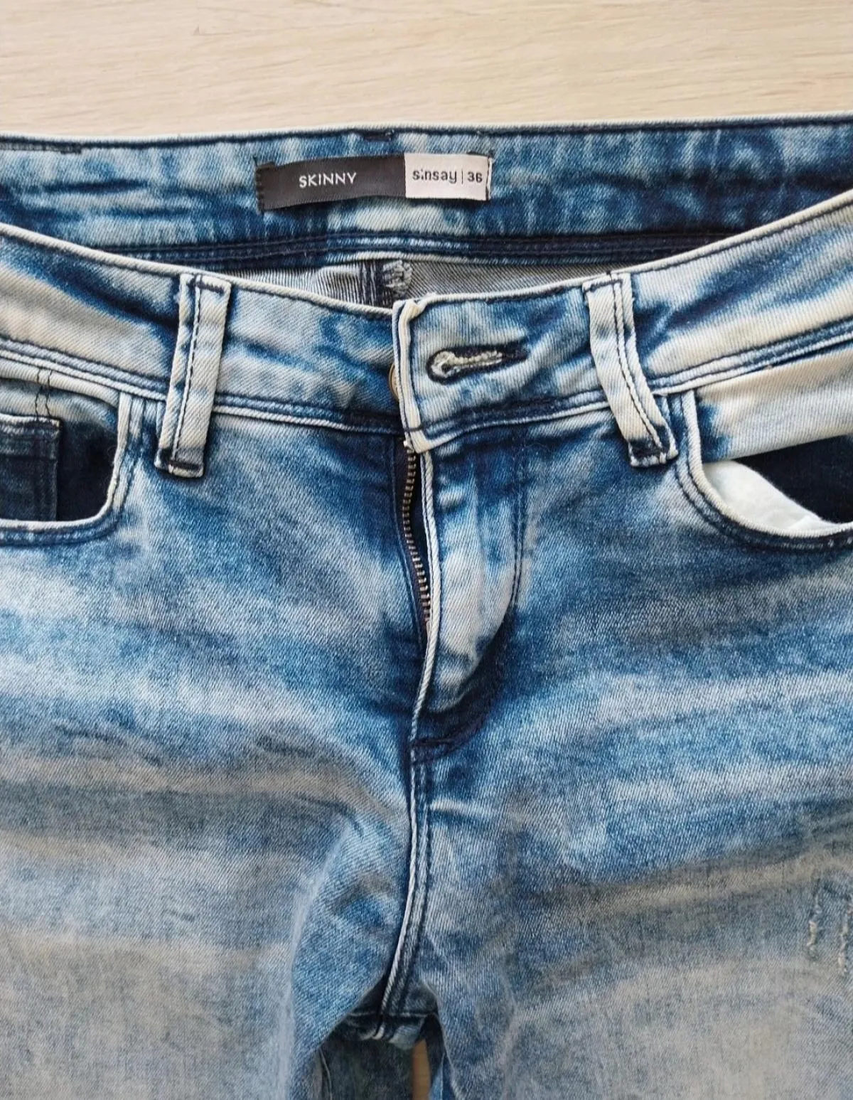 Blugi Sinsay EU 36 | Albastru, Lungi, Talie joasă, Skinny fit - Image 4