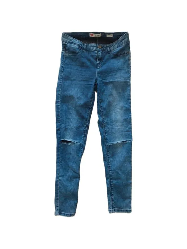 Blugi Koton S-M | Albastru, Lungi, Talie medie, Skinny fit, Cu decupaje