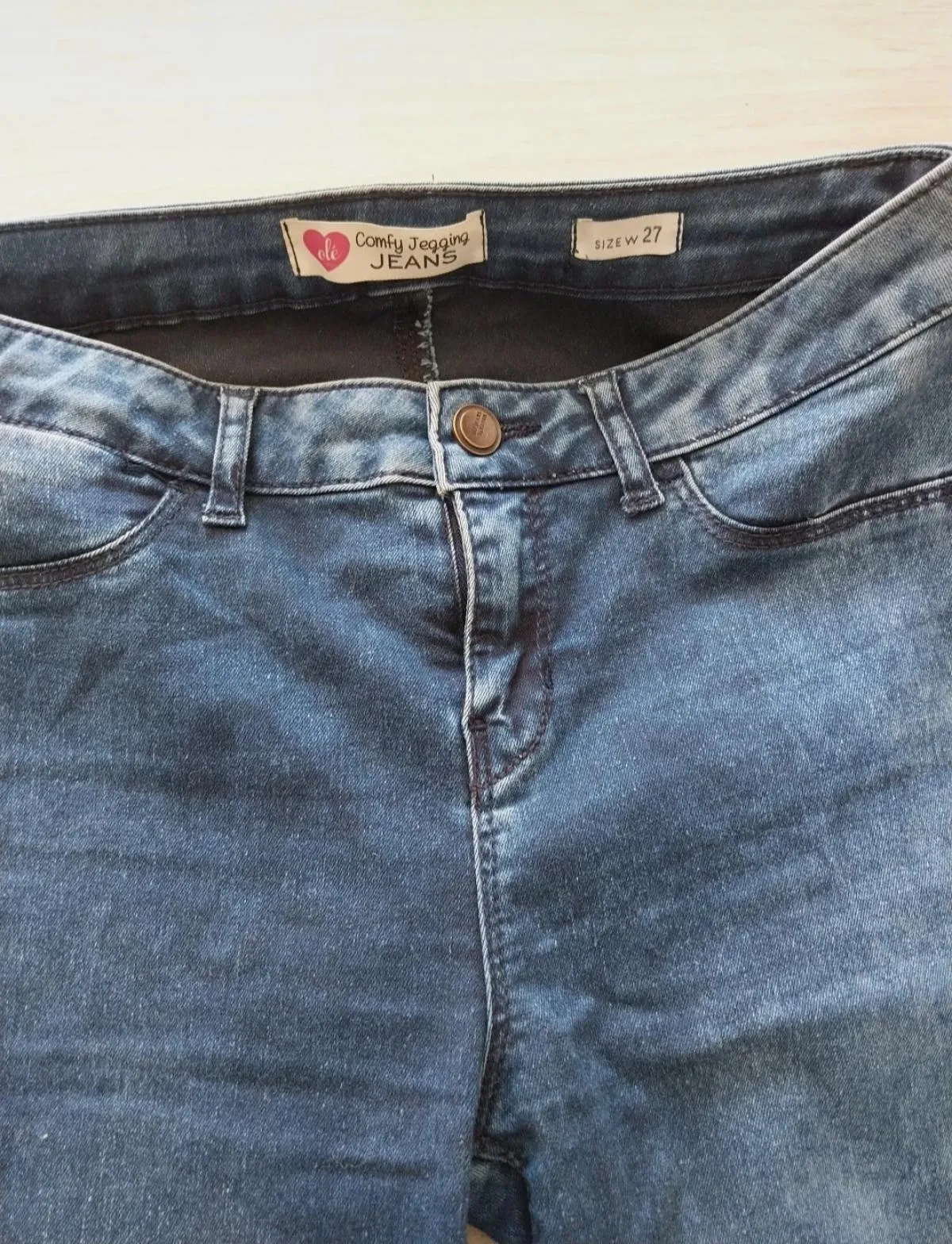 Blugi Koton S-M | Albastru, Lungi, Talie medie, Skinny fit, Cu decupaje - Image 4
